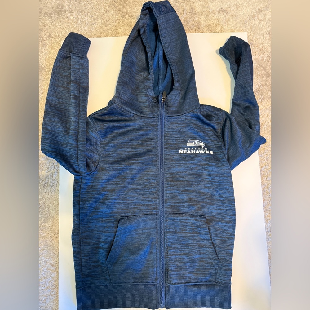 NFL Seattle Seahawks Navy Blue Zip-Up/Hoodie